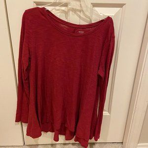 Dark red loose top
